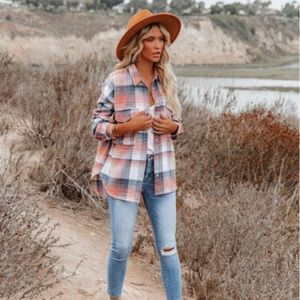 Vici Plaid Wool Blend Shacket